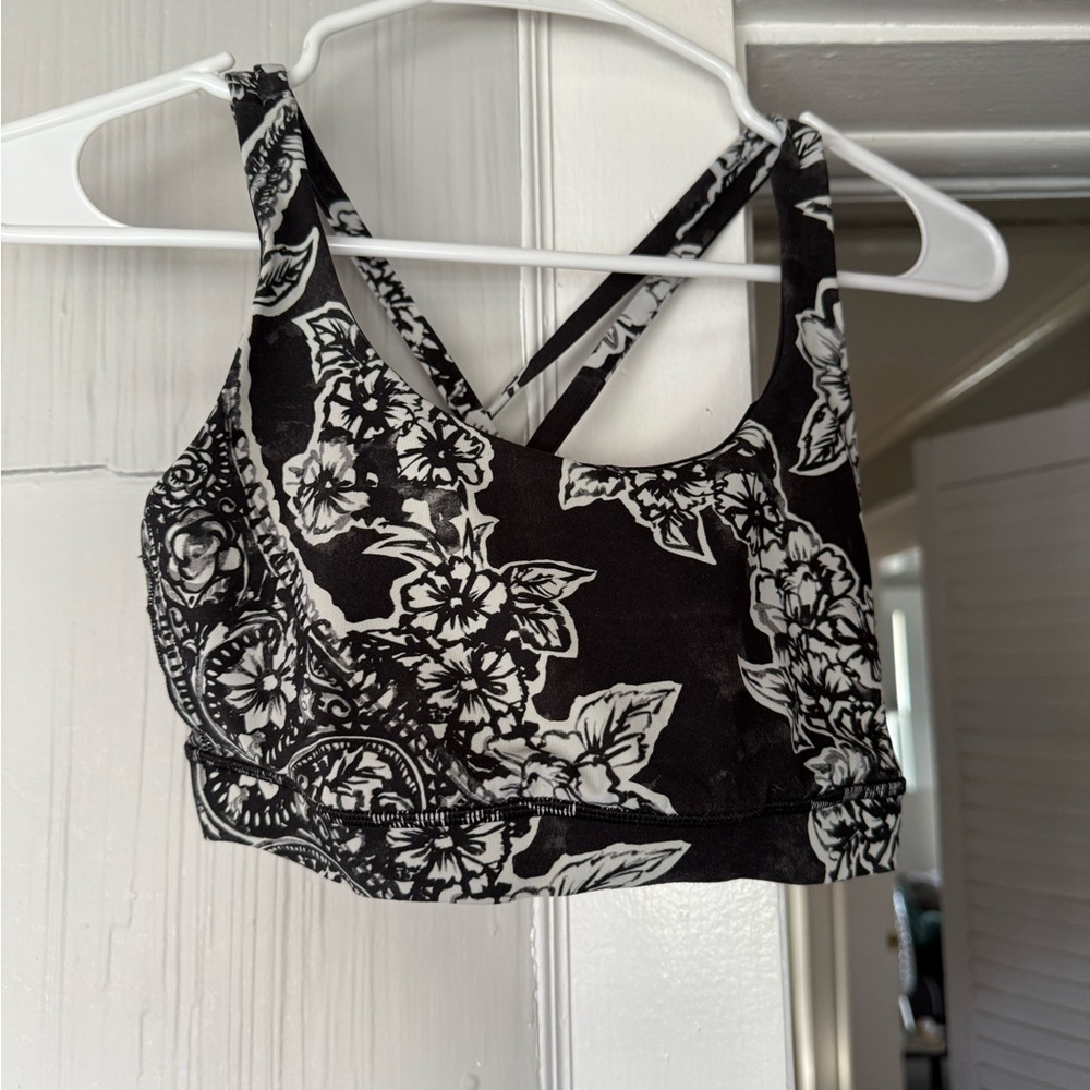 Floral Black and White Women's Bralette